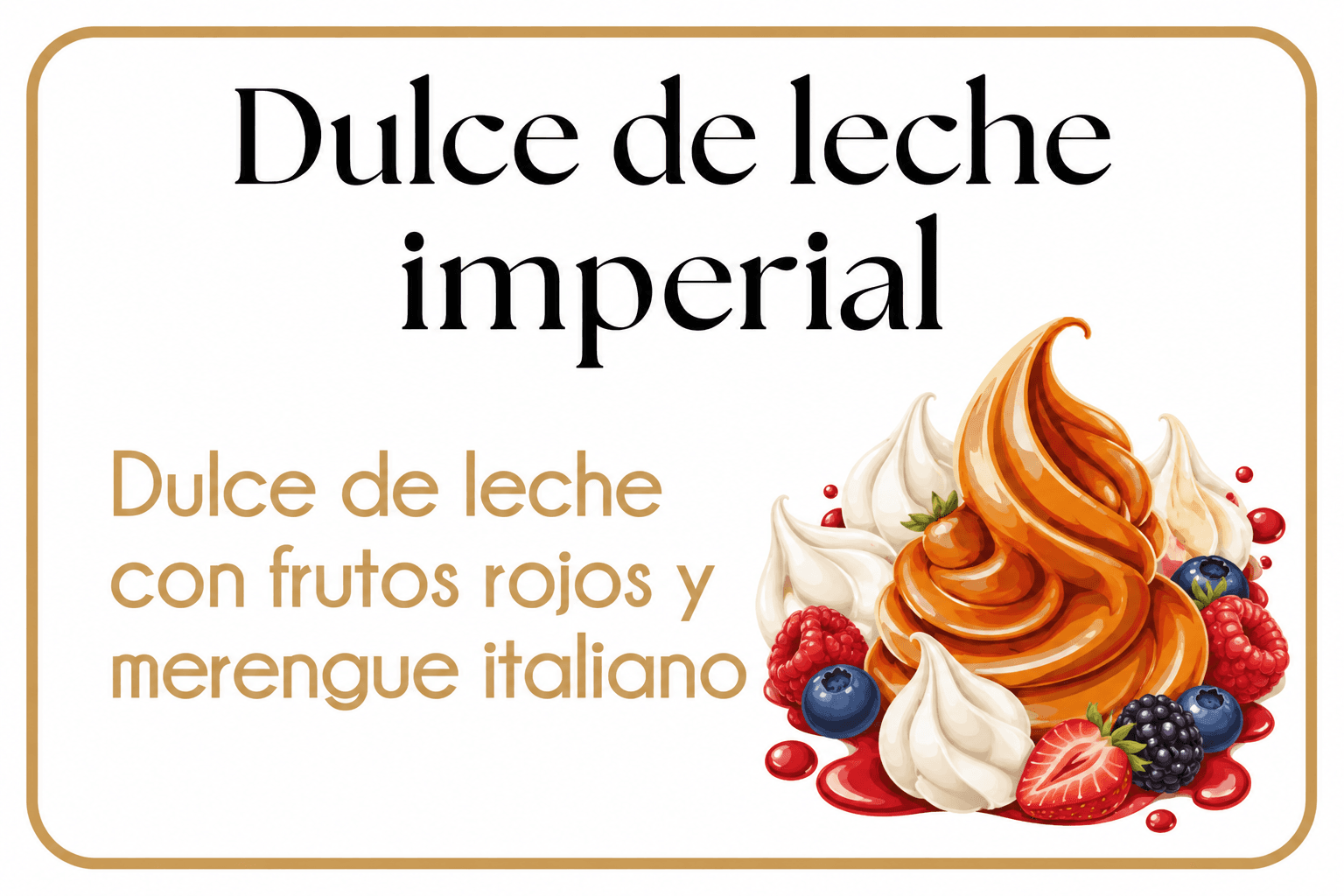 Dulce de leche imperial